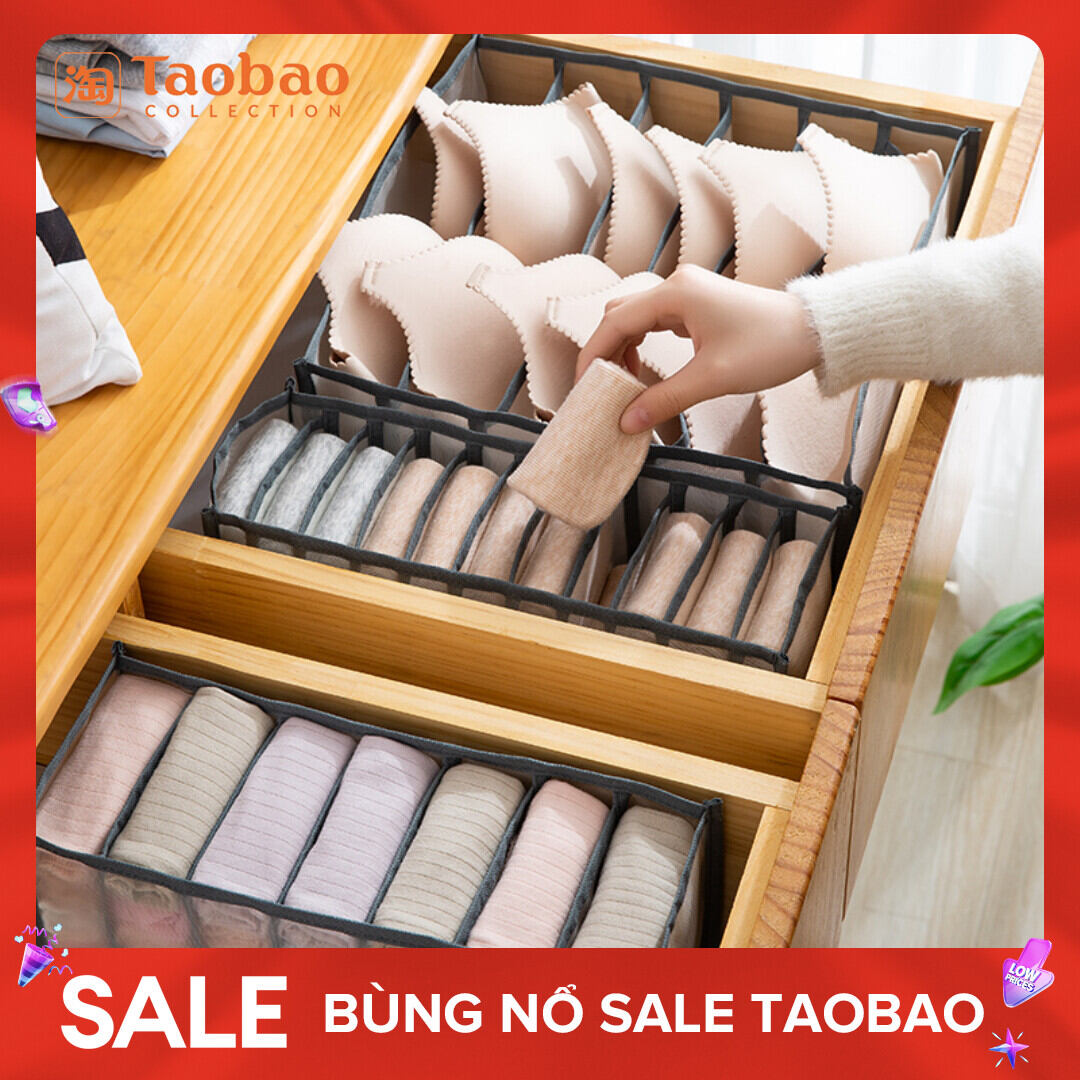 Hộp đựng đồ lót quần lót tất ba trong một ngăn vải nghệ thuật ngăn cách tủ quần áo áo ngực hộp đựng đồ sắp xếp