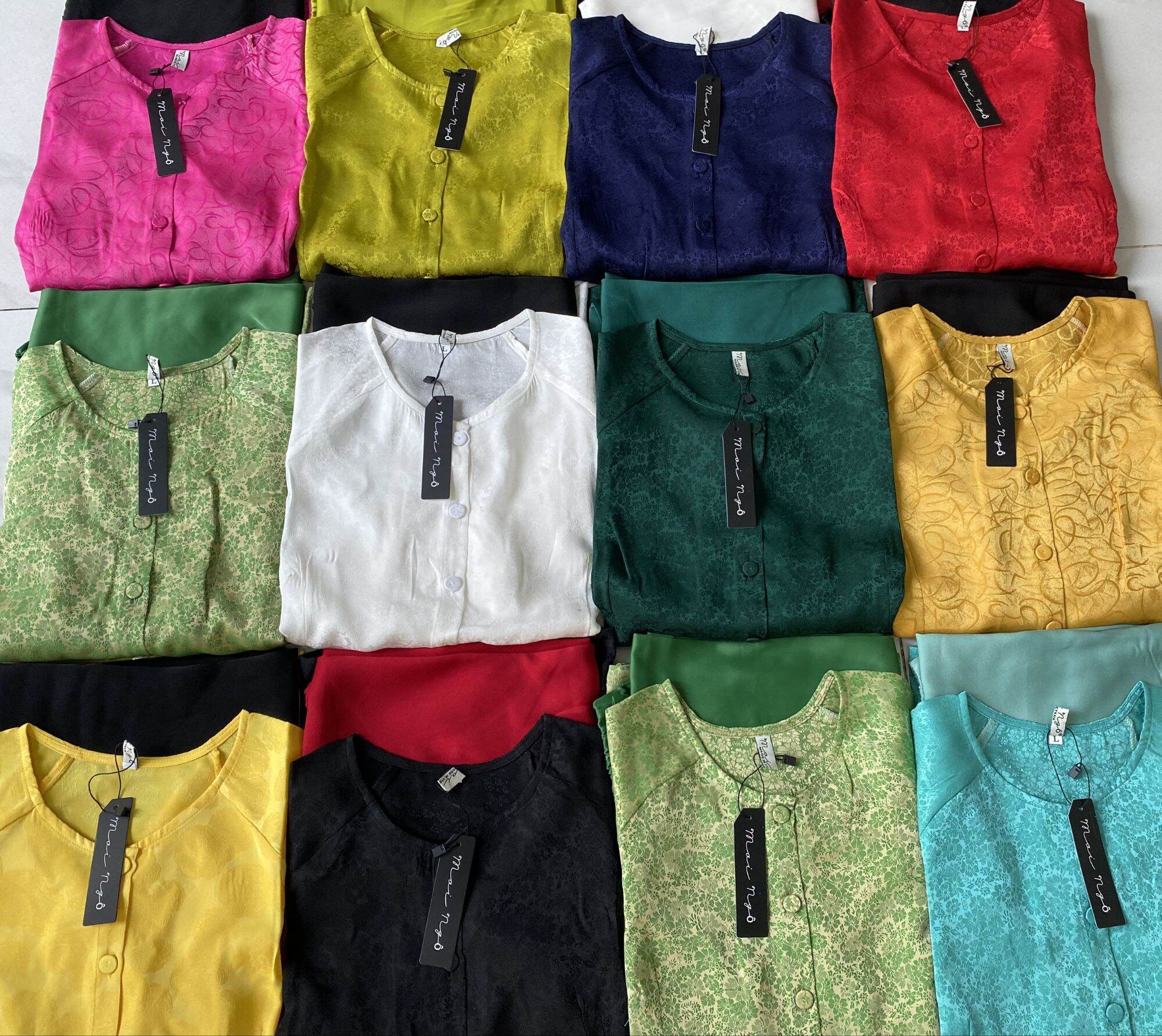 SET BÀ BA TAY DÀI LỤA UYỂN NHI CAO CAP