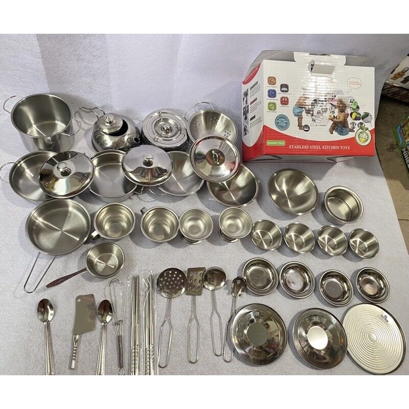 Bộ đồ chơi nhà bếp nấu ăn inox 40 món - siêu hót