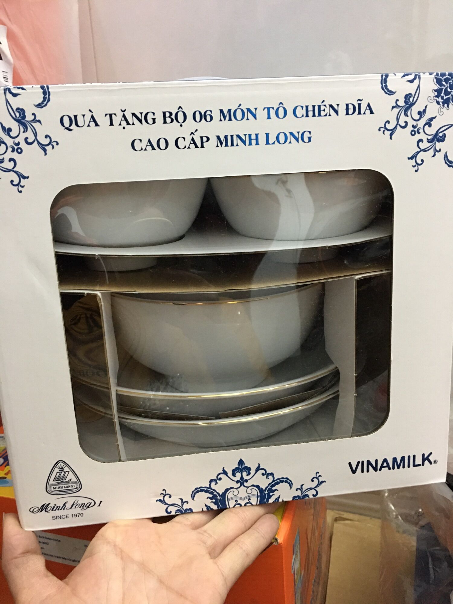 👍🧸 BỘ 6 MÓN TÔ CHÉN DĨA CAO CẤP MINH LONG 👍👍
