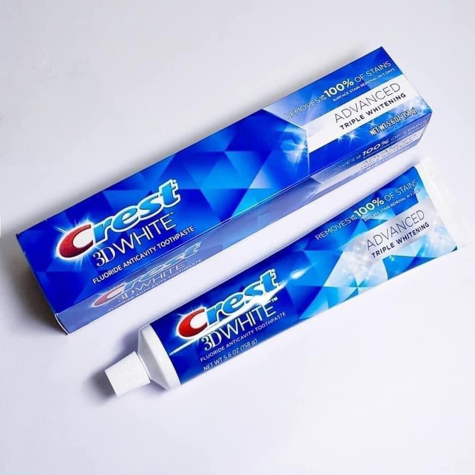 Kem đánh răng crest 3d advanced triple whitening 158gr mỹ