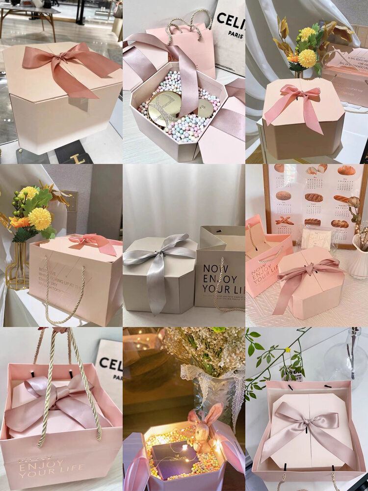 Gift Box Ins Style Gift Packing Box Gift Box Empty Box Birthday Gift Box Hand Gift Box Valentine's Day Gift Box