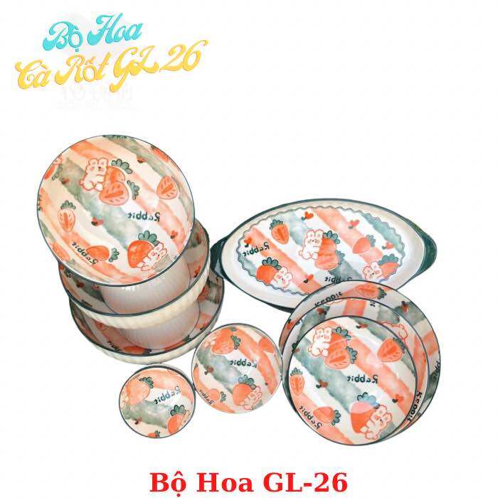 Combo bộ bàn ăn gốm sứ cao cấp hình trái dâu, chén, bát,đĩa sứ cao cấp
