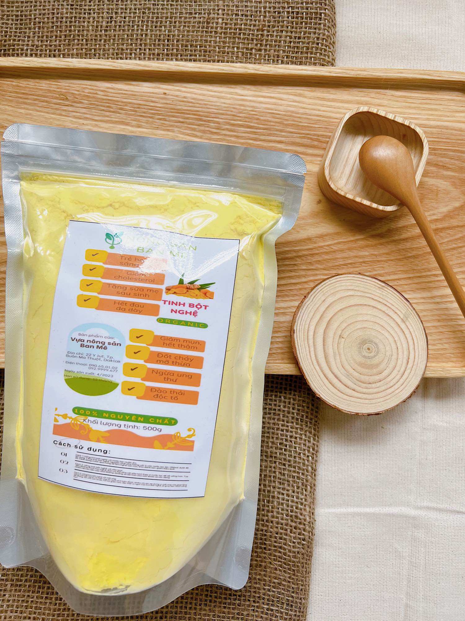 Tinh bột nghệ vàng Daklak nguyên chất 100%