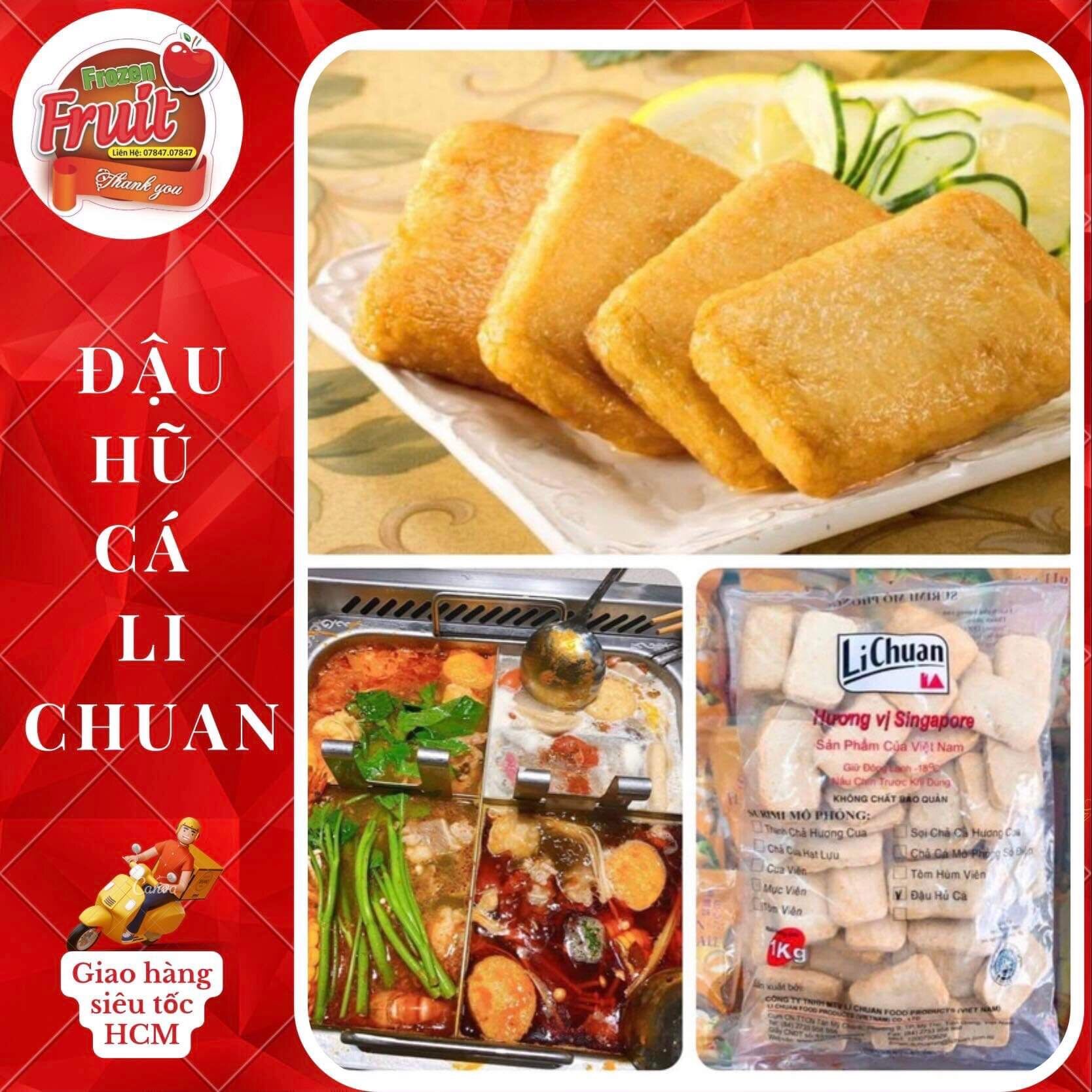 Đậu hũ cá lichuan 500gr viên chiên thả lẩu