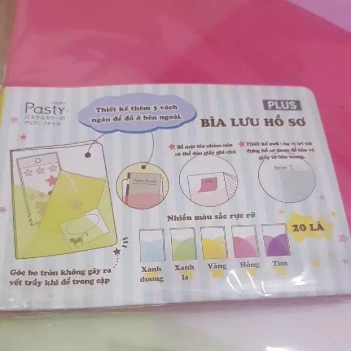 [HCM]Bìa lưu hồ sơ Pasty Plus 20 lá