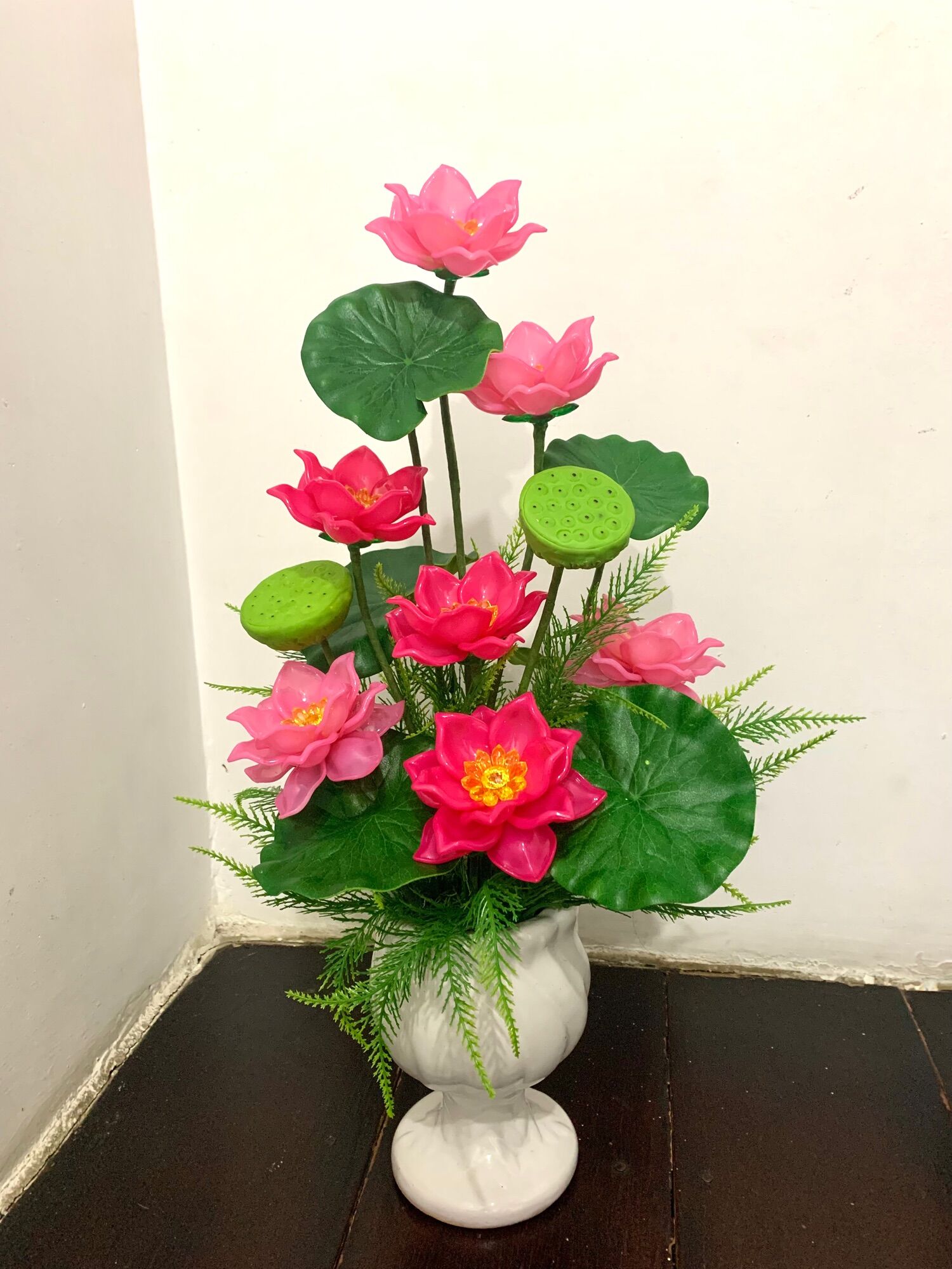 Chậu hoa pha lê- Hoa sen