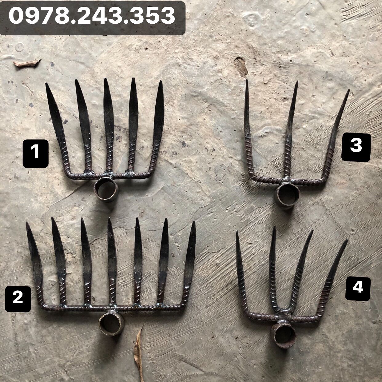 Cào ruộng 5 răng 7 răng