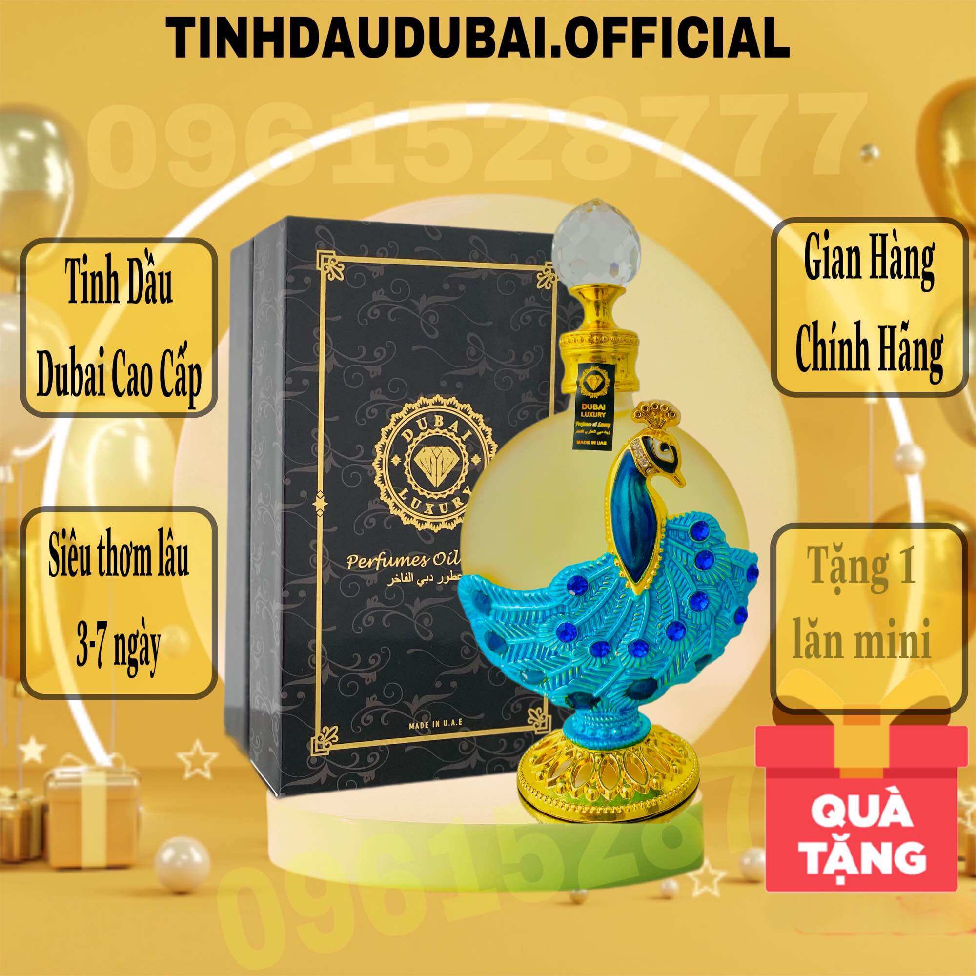 Tinh Dầu Dubai Cao Cấp Công Xanh 38ml Phương Hoàng Blue