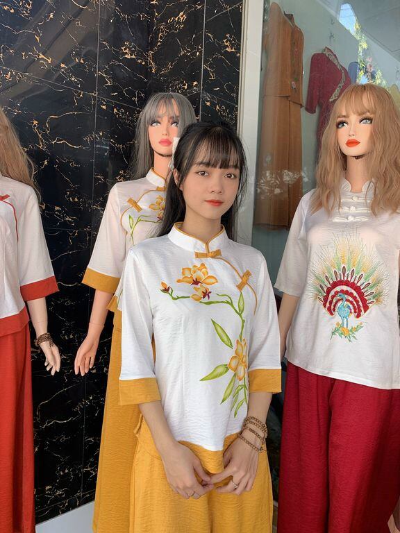 ĐỒ LAM ĐI CHÙA MẪU NỮ SẪM VÁY LỤA PHÁP LOẠI 1