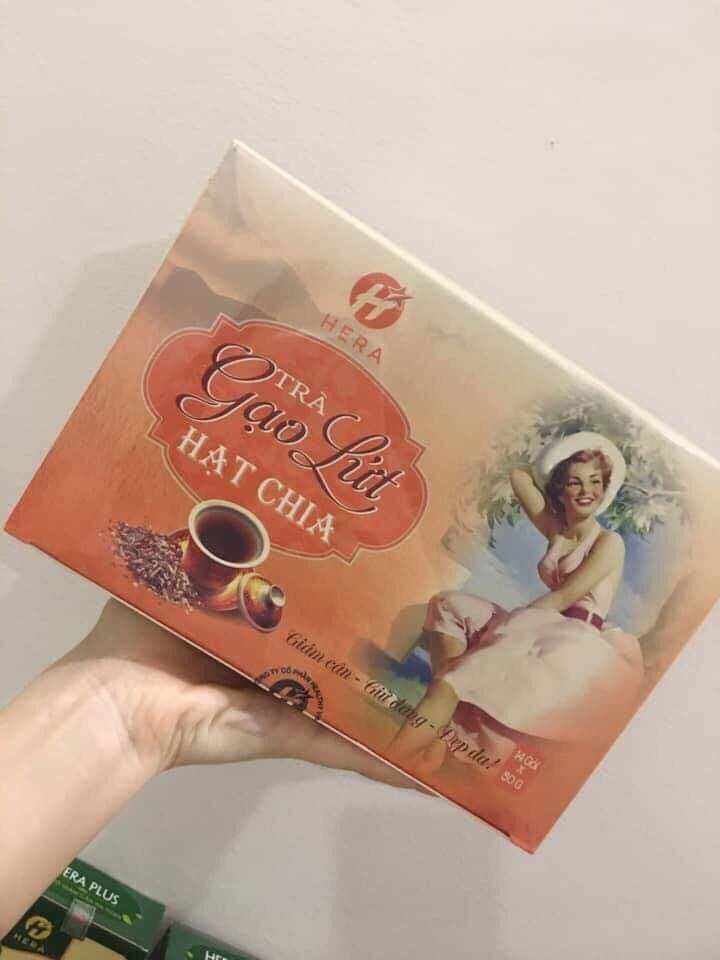 Trà Gạo Lứt Hạt Chia Hera+(TẶNG CHAI THỦY TINH hoặc 1 lọ dung dịch vệ sinh chiết 20ml KHI MUA MỘT HỘP)