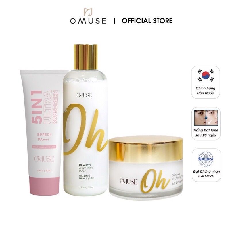 Bộ dưỡng da trắng toàn diện O’MUSE