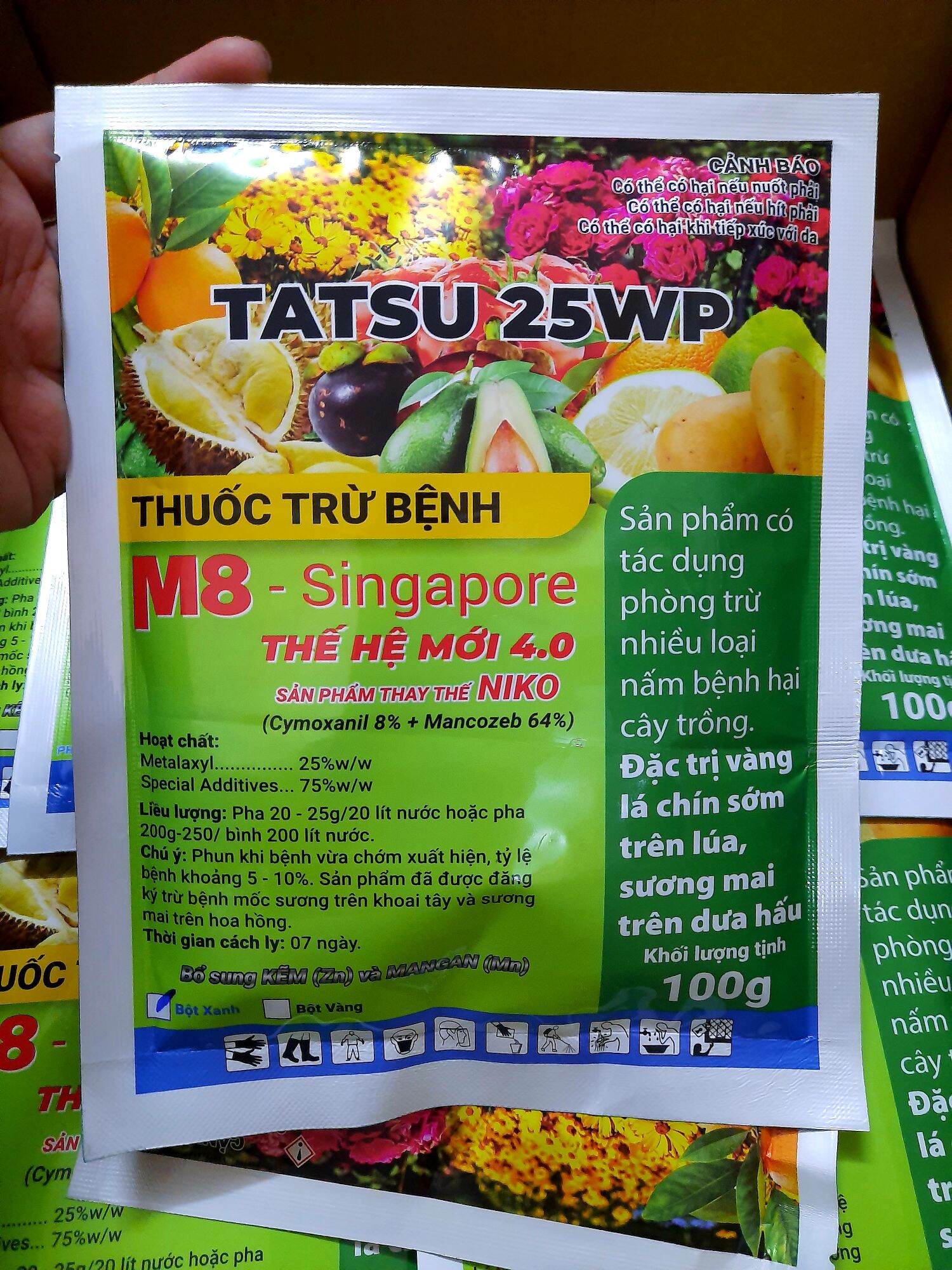 Metalaxyl đơn - tatsu 25wp gói 100g thuốc trừ nấm bệnh trên cây trồng