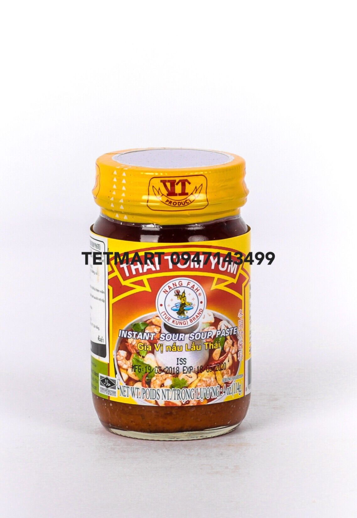 Gia vị lẩu Thái 114g Tom Yum siêu hấp dẫn cho các món lẩu Thái chua cay