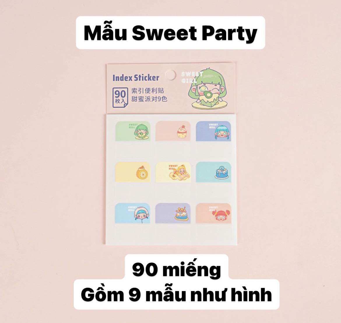 Sticky Note Đánh Dấu Card Nhiều Mẫu Cartoon, Macaron