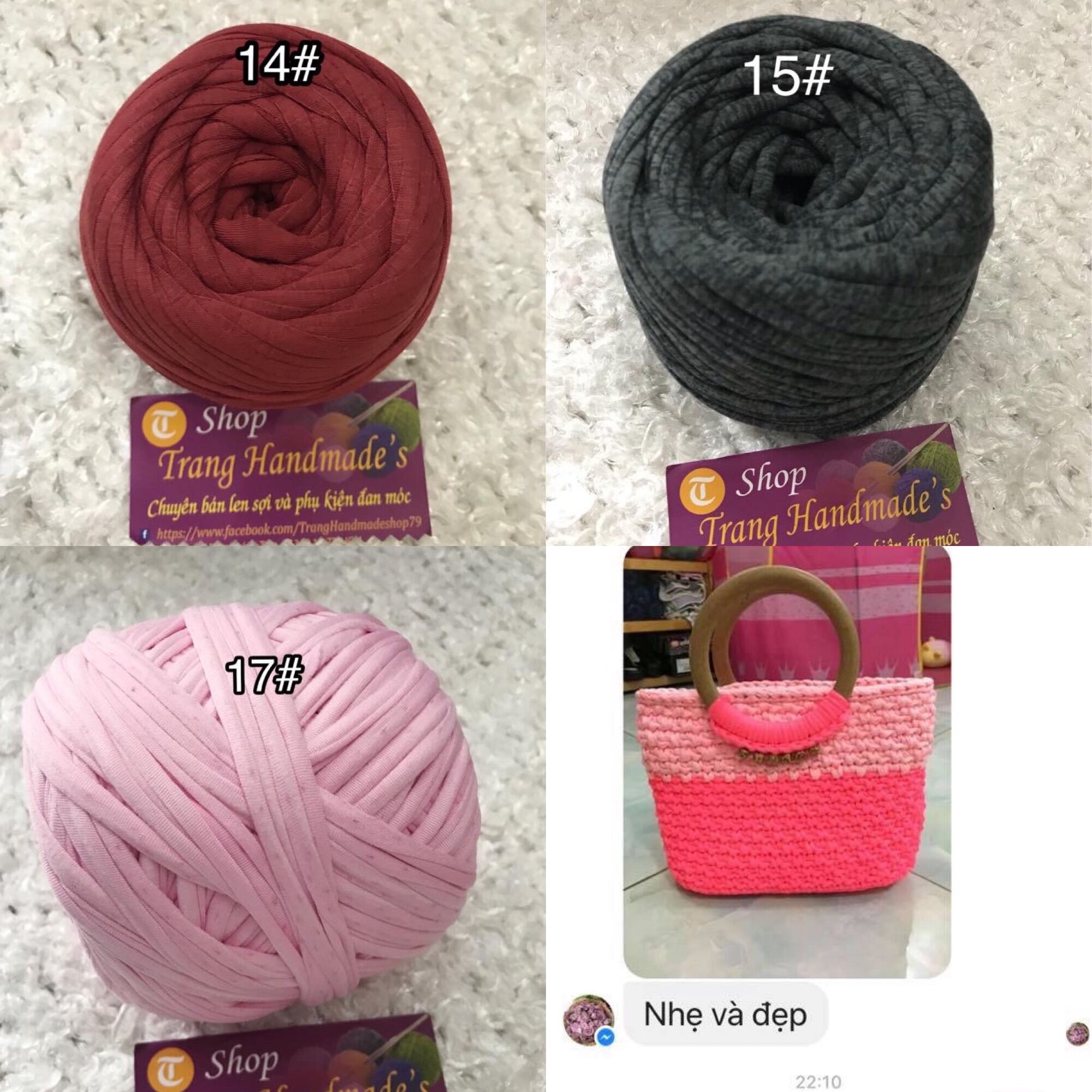 Sợi vải thái móc giỏ túi 250g