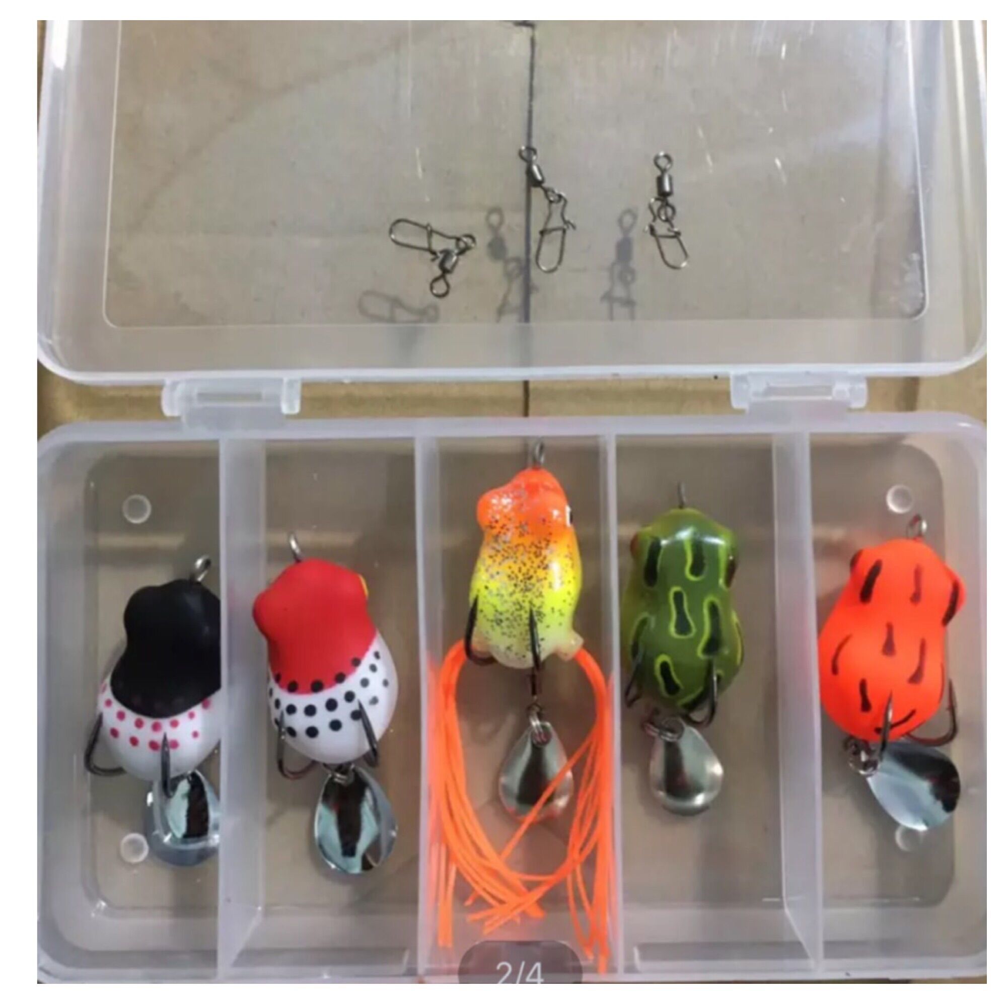 Bộ mồi câu lure bộ 5 nhái hơi