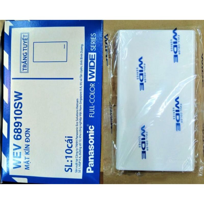 [ PANA ] Mặt trơn, che kín , mặt bít Panasonic Wide WEV68910SW (1 Mặt)