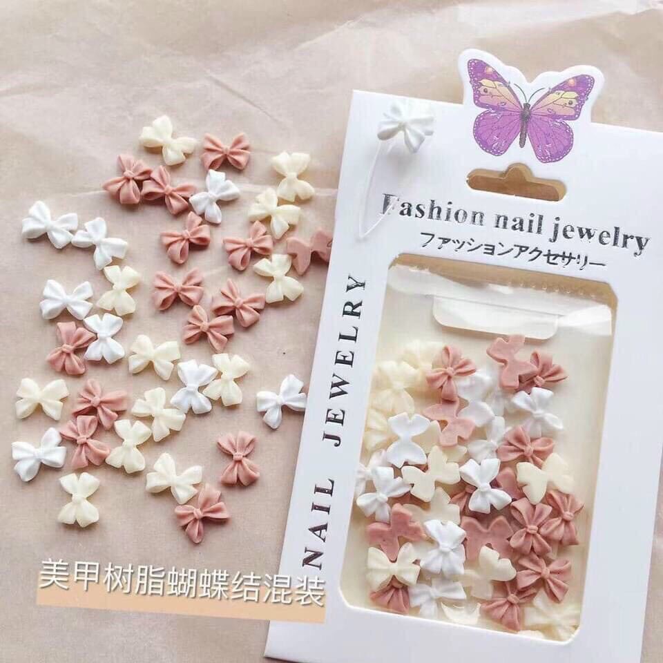 Charm nơ nail nhiều mẫu hot
