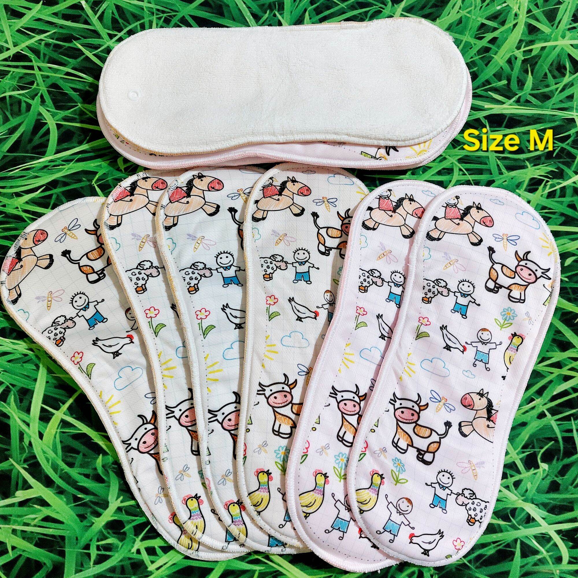 MIẾNG LÓT BỈM VẢI BAMBO NATURE BABU LOVE KHÁNG KHUẨN SIZE M(3-9kg),L(9-16kg)