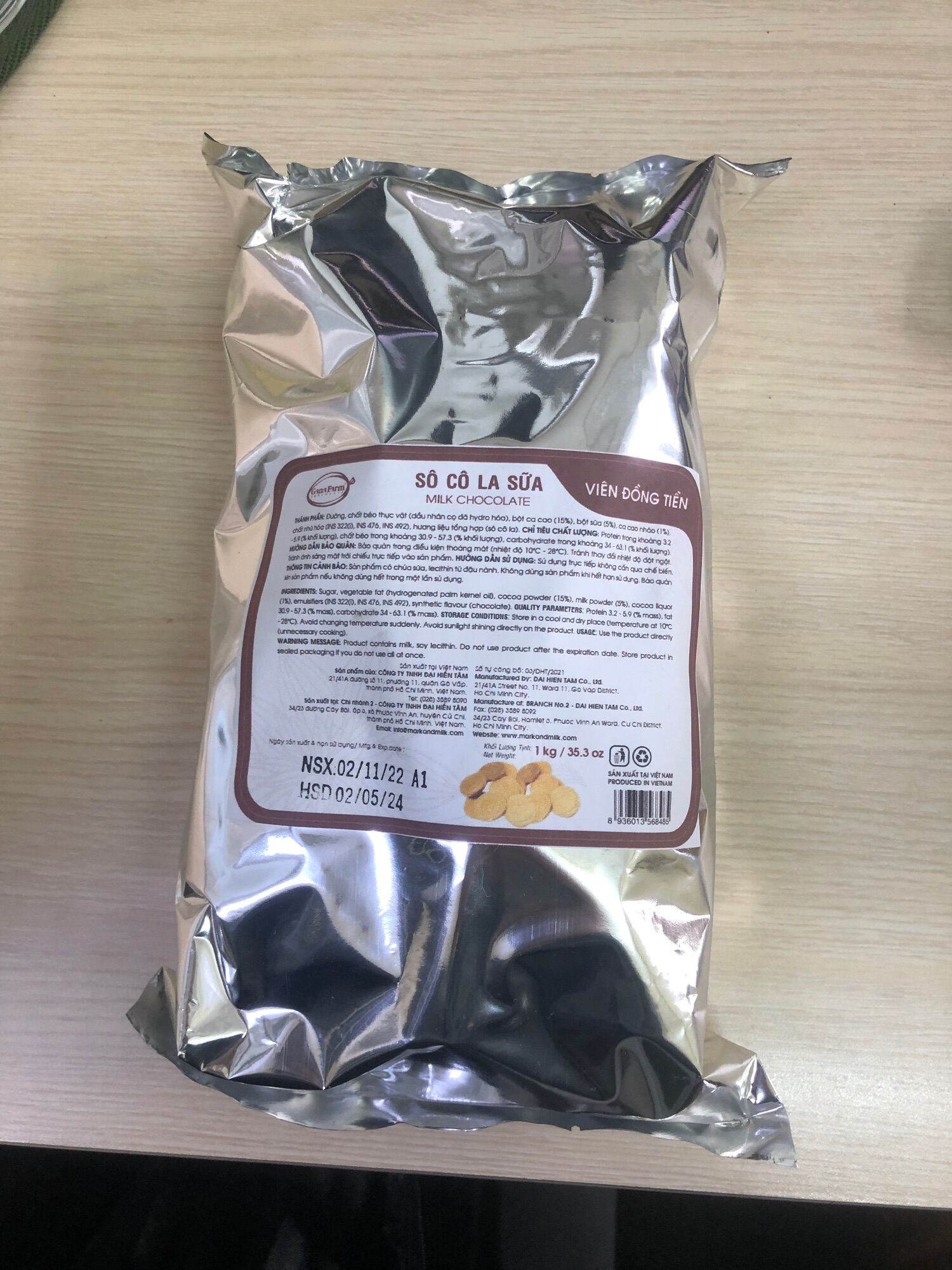 Socola đồng tiền túi 500g || túi 1kg