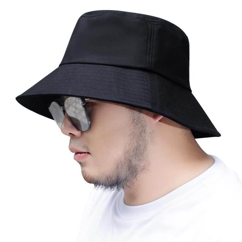 Bucket Hat Big Head Circumference Large Hat Men's Summer Solid Color Light Board Large Size plus Size Big Face Big Fat Sun Hat