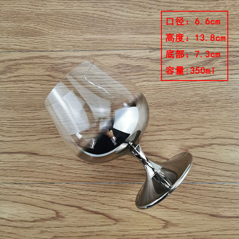 Ly cốc thủy tinh pha lê ly rượu tây ly sáng tạo phong cách châu âu ly rượu vang đỏ chân thấp ly rượu vang mạ điện màu bạc