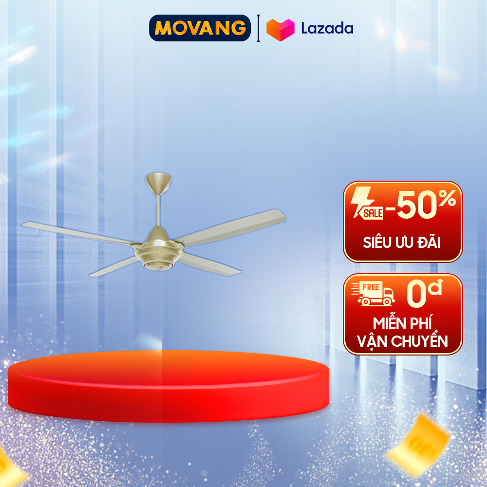- quạt trần kdk m56xr vàng, bạc