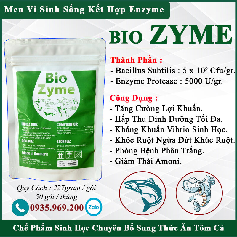 Men Tiêu Hóa Cho Cá, Tôm, Chó, Mèo BIO ZYME Bổ Sung Hàng Tỷ Lợi Khuẩn, Tăng Cường Hấp Thu Dinh Dưỡng