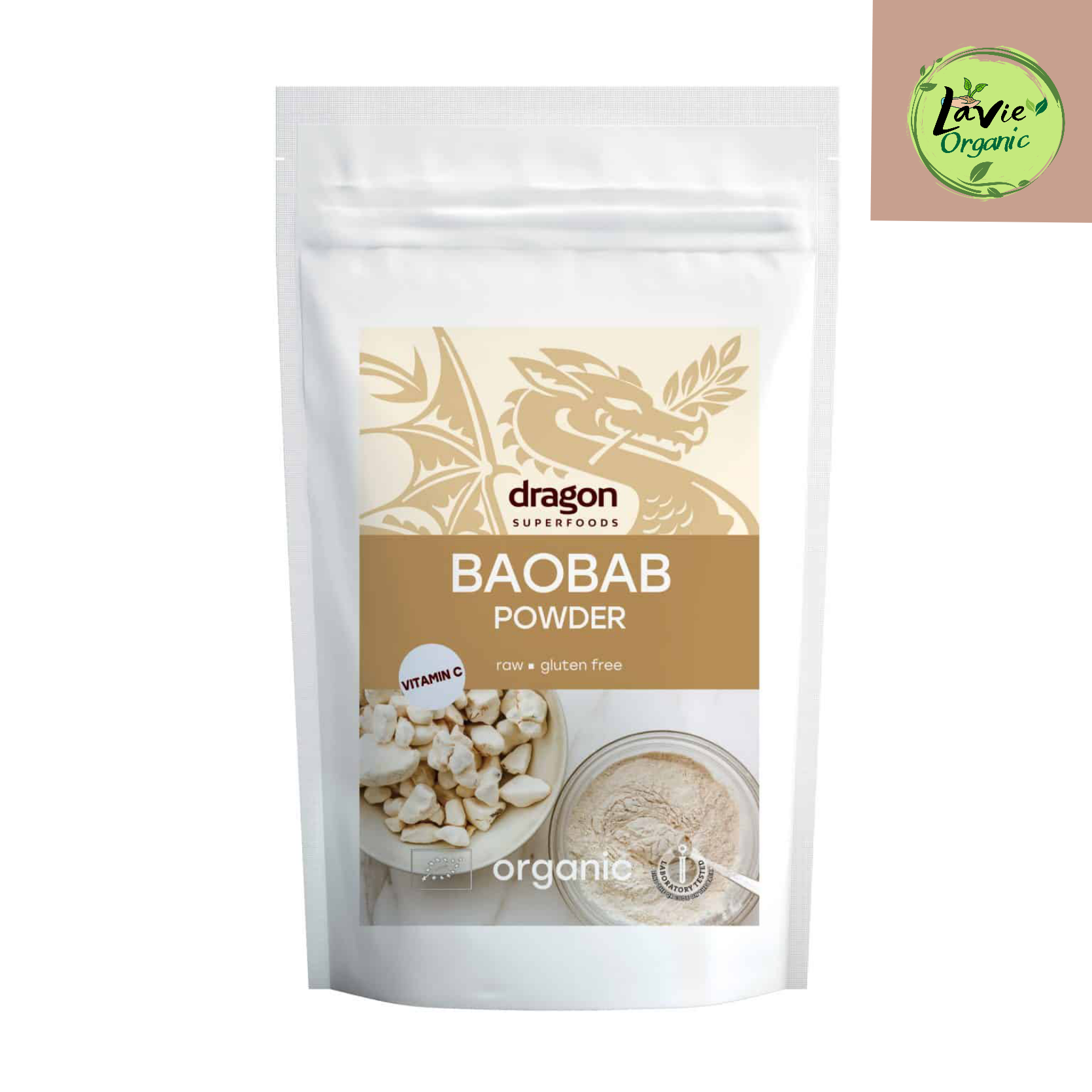 Bột baobab hữu cơ dragon superfoods 100g