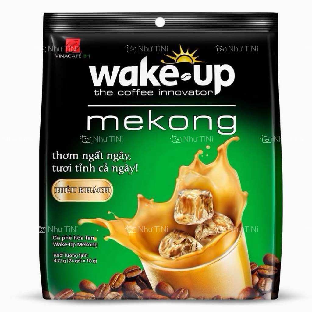 COMBO 2 Bịch Cà phê hòa tan Wake-Up Mekong Xanh ( 20 gói x 18g) date mới
