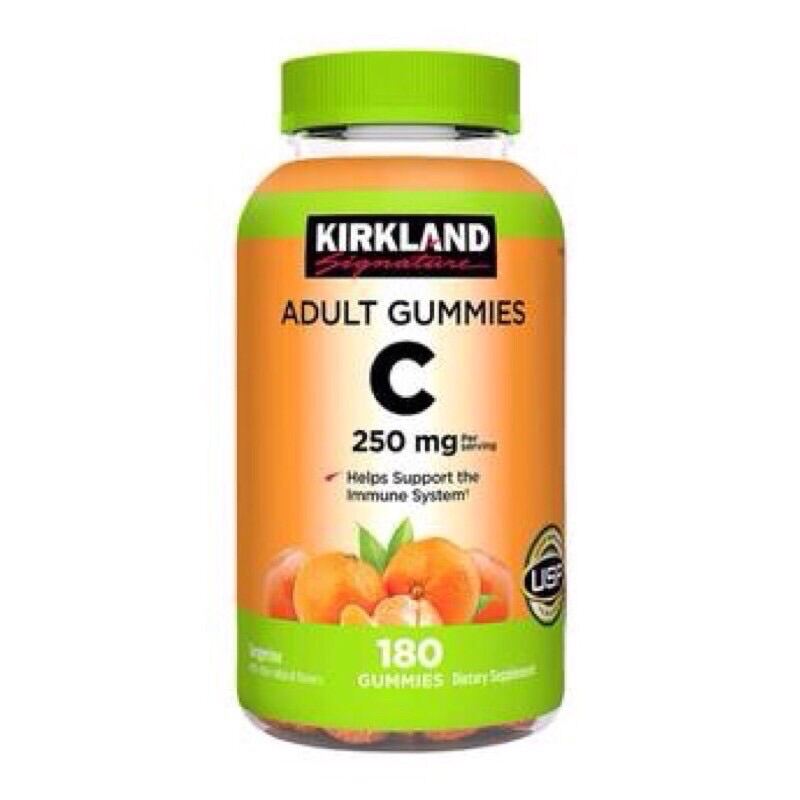 HSD 02 2024 Kẹo Dẻo Kirkland Vitamin C 250mg Adult Gummies của Mỹ 180 viên