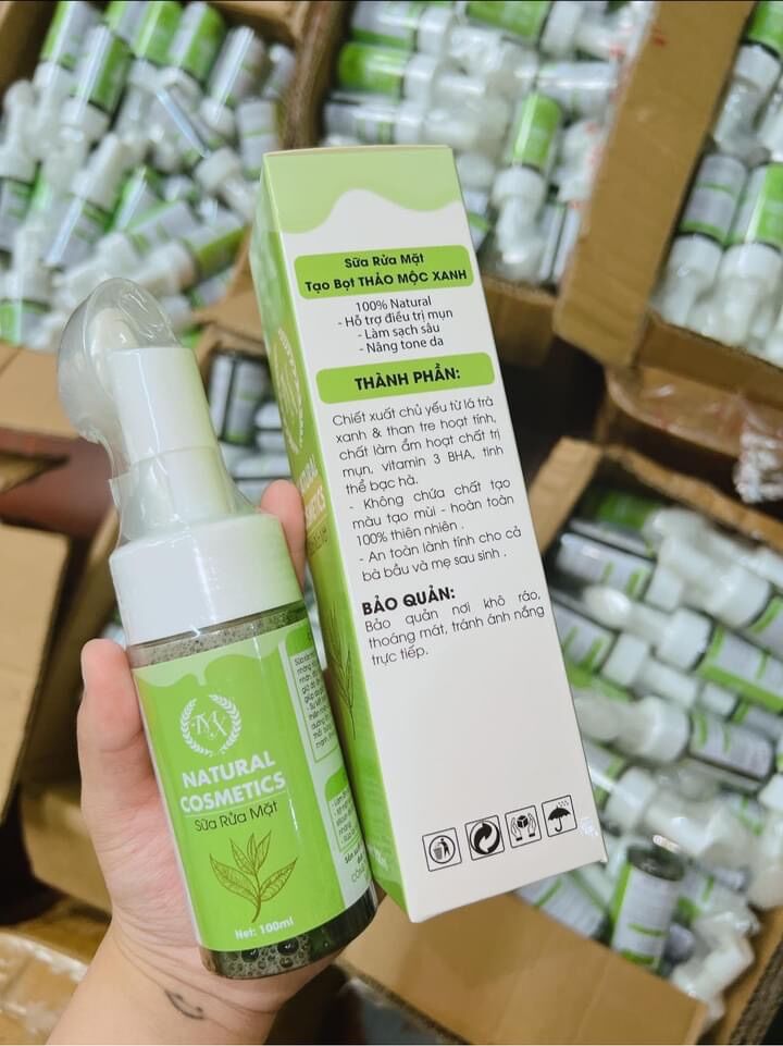 [Sỉ 2 lọ] Sữa Rửa Mặt Thảo Mộc Xanh 100ml