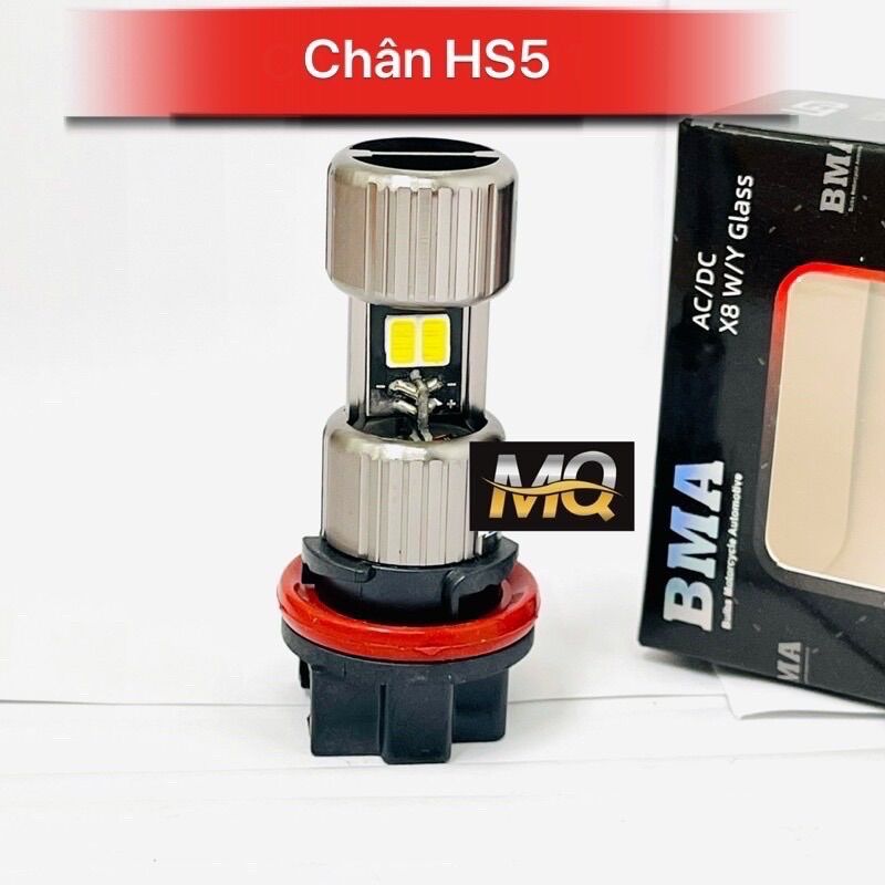 Đèn pha led chân hs5 siêu sáng xe airblade 2011 ab 2011 mập, pcx 2011, lead 2011