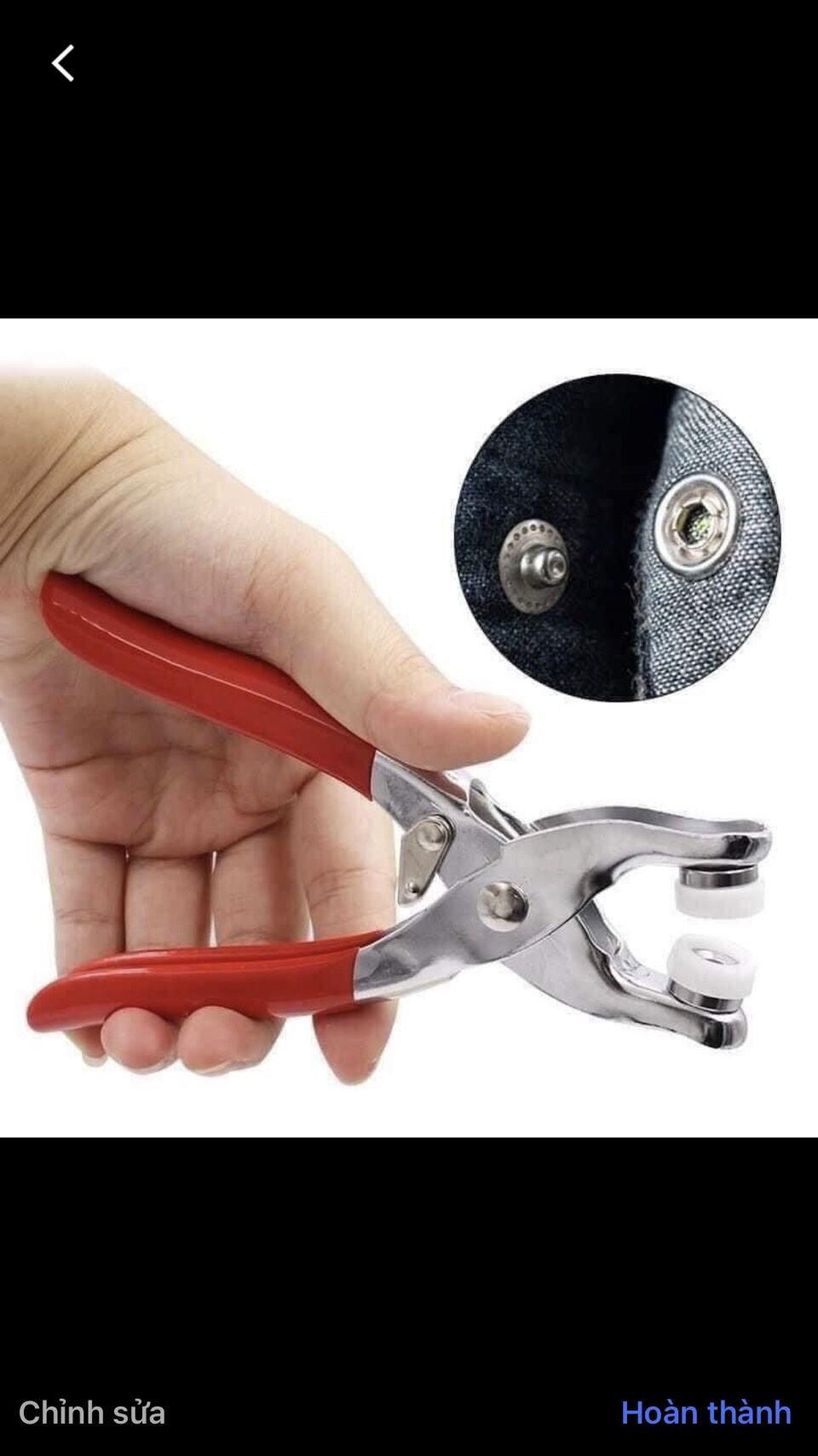 Bộ kìm bấm khuy kèm 100 nút bấm