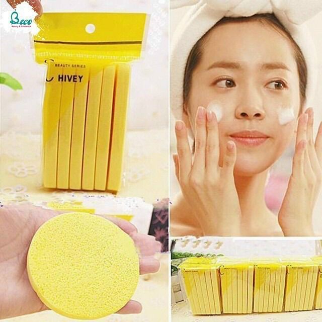 Bông mút rửa mặt 1 gói 12 miếng