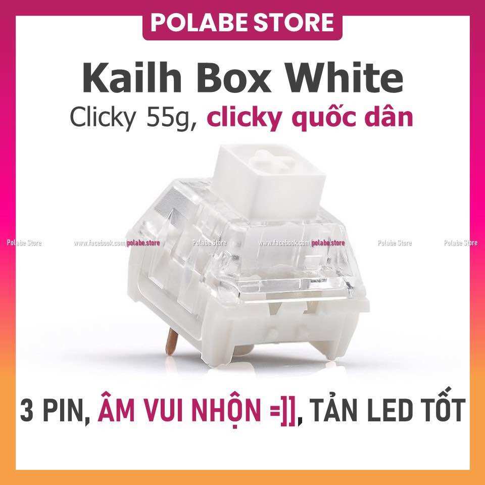 Kailh Box White Clicky switch bàn phím cơ Kailhua Box Jade Box Navy - Polabe Store