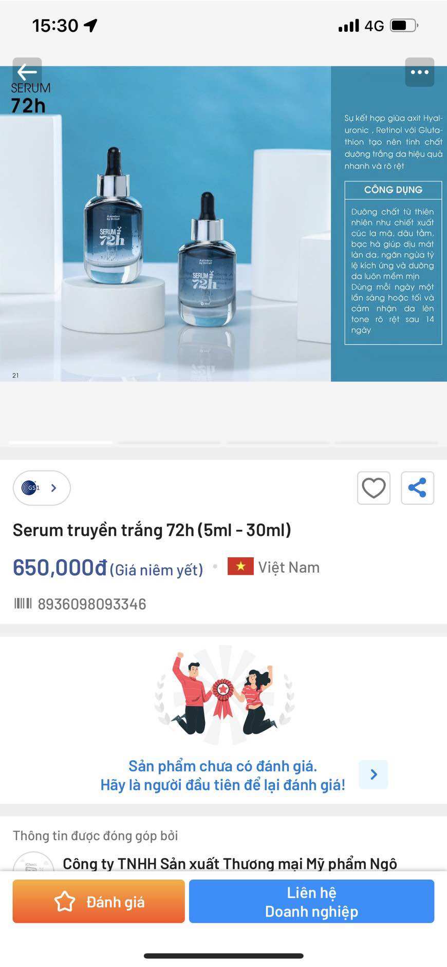 Serum 72h DR CELL 30ml