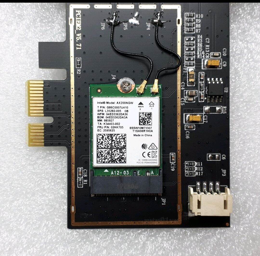 Combo: Adapter Chuyển đổi Và Card WiFi Intel AX200 802.11ax (2400Mbps ...