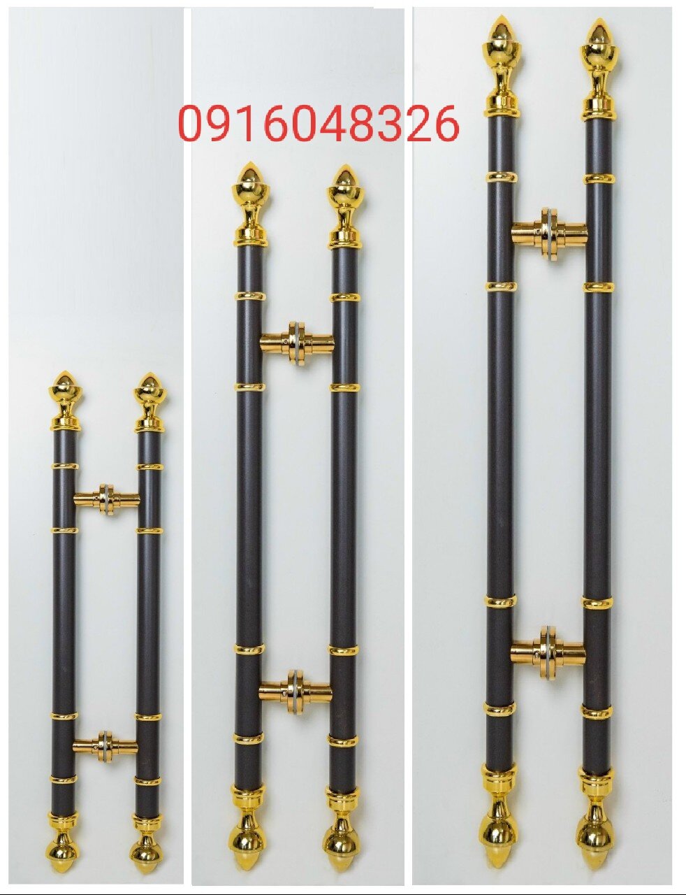 Combo 2 cặp tay nắm 1m lắp cho cửa 2 cánh cả trong lẫn ngoài giá 820k
