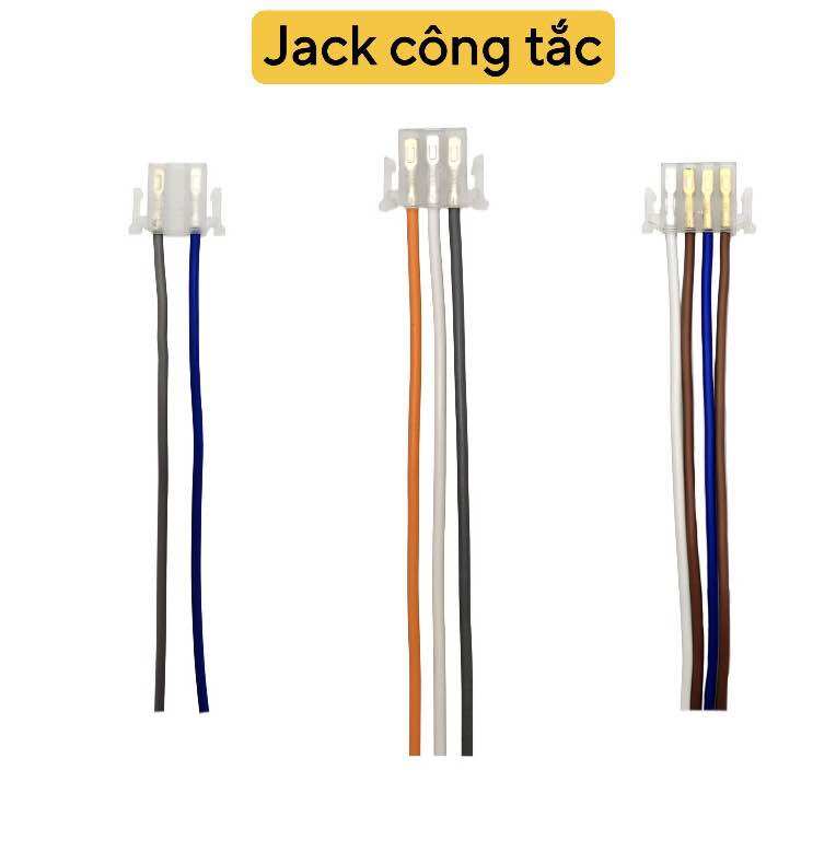 Dây công tắc xe máy - Giắc cắm nút công tắc đèn, khởi động, pha cos, xi nhan - Jack 2, 4 chân