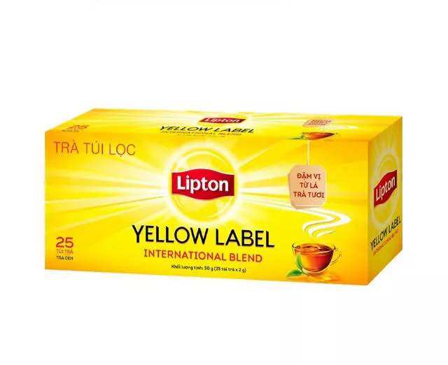 Trà Túi Lọc Lipton Nhãn Vàng Hộp 25 Gói