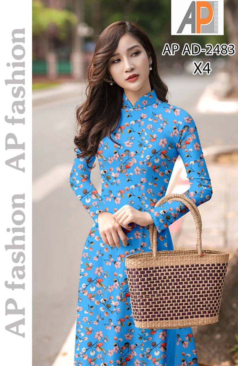 Vải áo dài hoa nhí