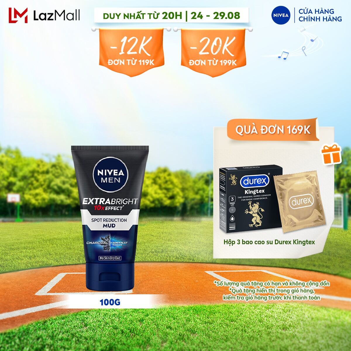 Sữa rửa mặt nivea men extra bright giúp sáng da - mờ thâm mụn - 81775/88836