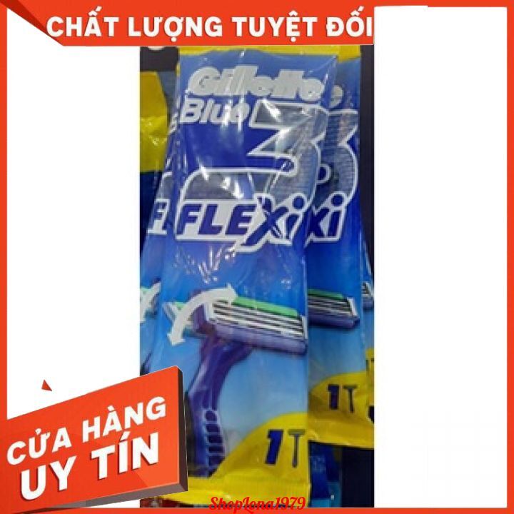 Dao cạo râu Gillette 3 lưỡi Flexi Blue3 dây 6 cây