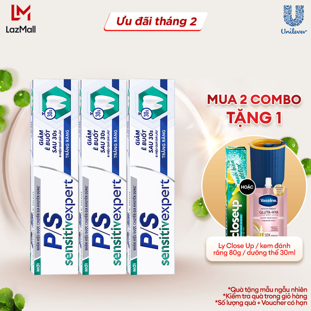 Bộ 3 Kem đánh răng P/S Chuyên gia Giảm ê buốt với tác động từ khoáng 100g