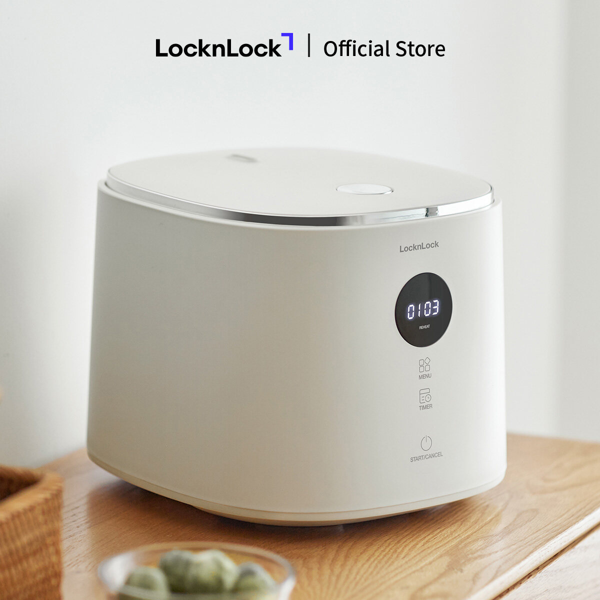 Nồi cơm điện Lock&Lock Bianco Nemo rice cooker 1.2L- Màu ngà EJR384IVY nấu đa năng 6 chế độ giữ ấm 2