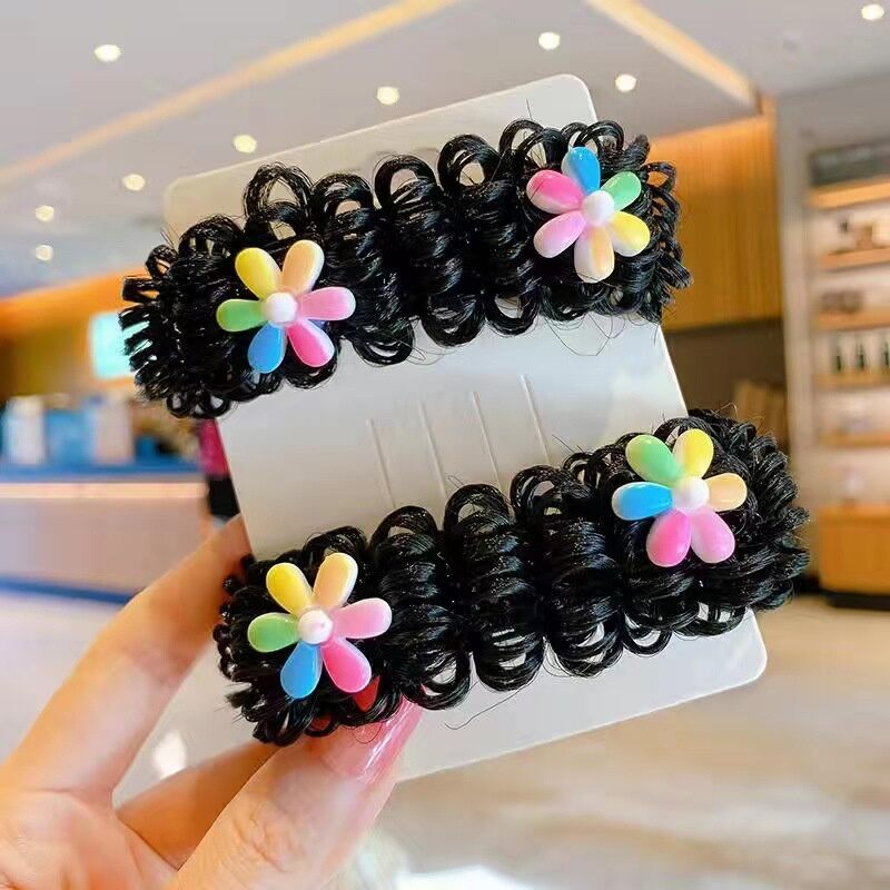 Dây Cột Tóc Đính Tóc Giả Thời Trang Cho Bé, Cột Tóc Cho Bé