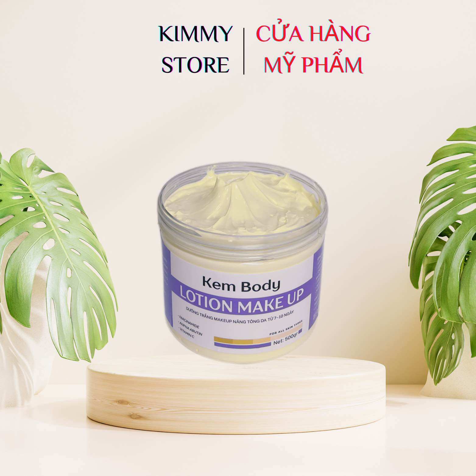 HOÀN TIỀN 15% - [HCM]Lẻ hộp 500g kem body lotion makeup kháng nước màu trắng
