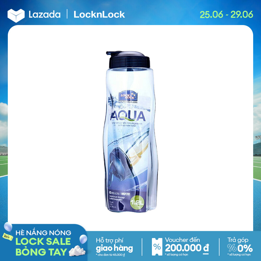 Bình nước nhựa PET Lock&Lock HAP781 1.2L (Trắng trong)